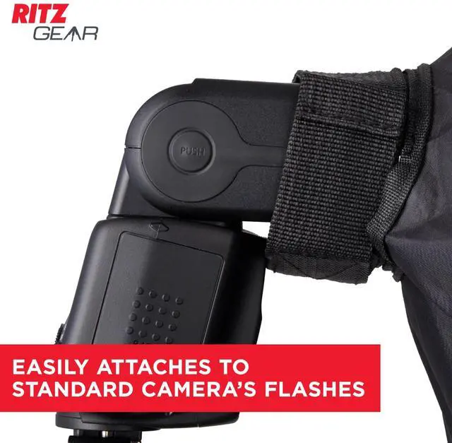 Alt view image 3 of 6 - Ritz Gear Conic Dish Collapsible Camera Flash Diffuser for Flash Speedlights with Adjustable Strap
