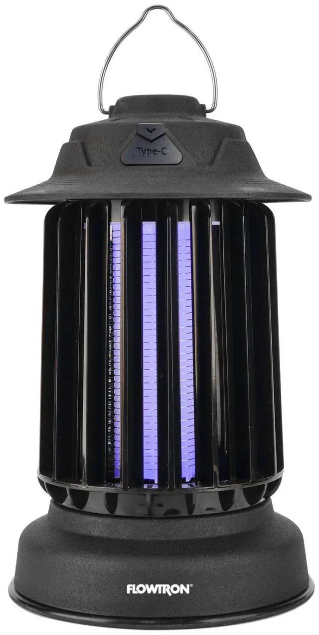 Alt view image 2 of 3 - Flowtron Lantern Bug Zapper with UV Light Indoor Insect Trap Quiet Fan USB-C Cable