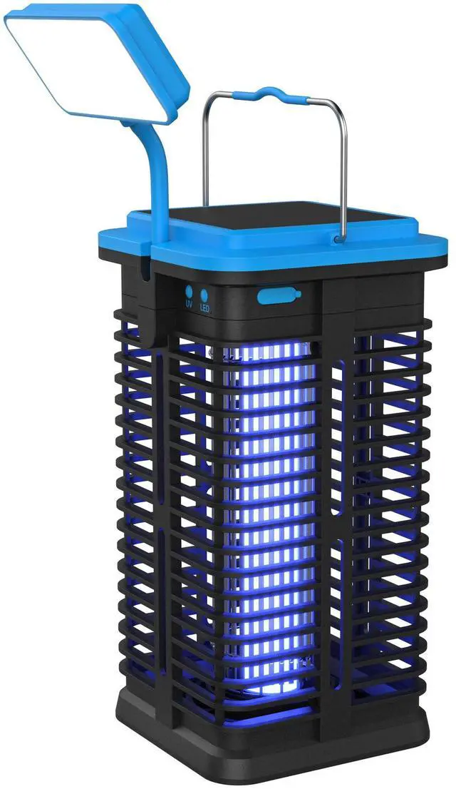 Alt view image 5 of 7 - Flowtron Solar Bug Zapper Indoor Outdoor Trap with LED Lamp USB-C Charging and 1-Year Warranty