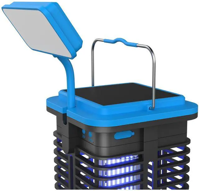 Alt view image 2 of 7 - Flowtron Solar Bug Zapper Indoor Outdoor Trap with LED Lamp USB-C Charging and 1-Year Warranty