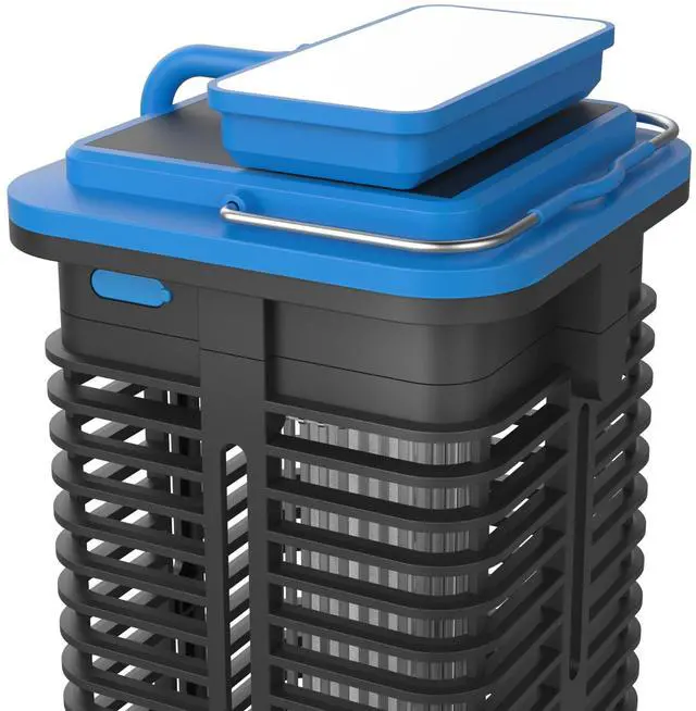Alt view image 7 of 7 - Flowtron Solar Bug Zapper Indoor Outdoor Trap with LED Lamp USB-C Charging and 1-Year Warranty