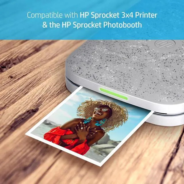 Alt view image 6 of 7 - HP Sprocket 3.5 x 4.25 Zink Sticky-Backed Photo Paper (1000 Pack) Compatible with HP Sprocket 3x4 Photobooth and Photo Printer