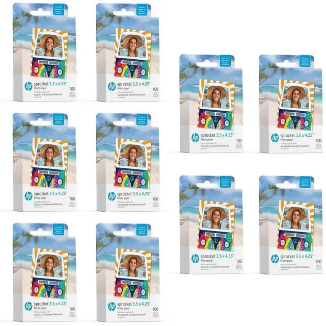 Main image of HP Sprocket 3.5 x 4.25 Zink Sticky-Backed Photo Paper (1000 Pack) Compatible with HP Sprocket 3x4 Photobooth and Photo Printer