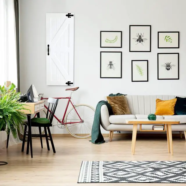 Alt view image 7 of 7 - Ivation Wall-Mounted Ironing Board Cabinet with Farmhouse Door, Foldable Ironing Storage Station for Home, Apartment & Small Spaces, Easy-Release Lever, White