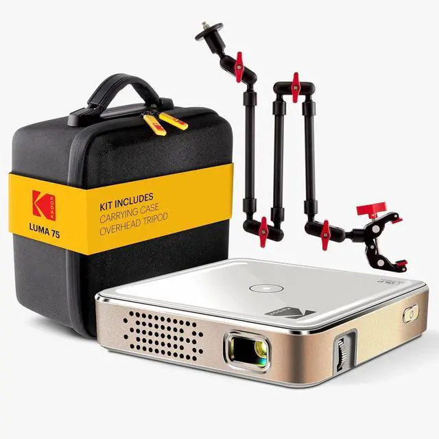 Main image of Kodak Luma 75 Ultra Mini Projector, Portable Pico Projector with Overhead Tripod & Case