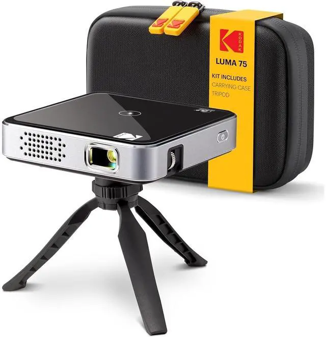 Main image of Kodak Luma 75 Ultra Mini Projector, Portable Pico Projector with Carrying Case & Tripod (Black)