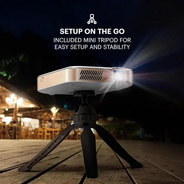 Alt view image 2 of 7 - Kodak Luma 400 Smart Projector, HD Portable Pico Projector with Remote, Tripod & Carrying Case