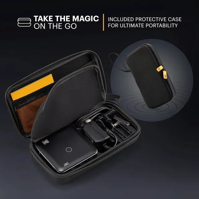 Alt view image 5 of 6 - Kodak Luma 150 Pico Projector, Rechargeable Ultra Mini Projector with Travel Case & Tripod (Black)