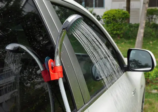 Alt view image 4 of 8 - Ivation Battery-Powered Handheld Portable Shower - Turns Water from Bucket/Sink Into Steady, Gentle Stream - Built-In 2200mAh Rechargeable Battery