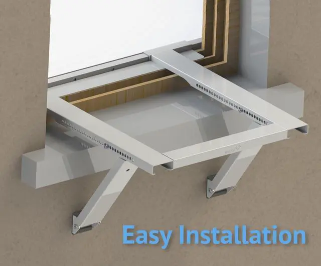 Alt view image 3 of 13 - Ivation Window Air Conditioner Mounting Support Bracket – Easy To Install Universal AC Mount, No Tools Required – Heavy Duty Steel Construction Holds Up To 200 lbs – Fits Single Or Double Hung Windows