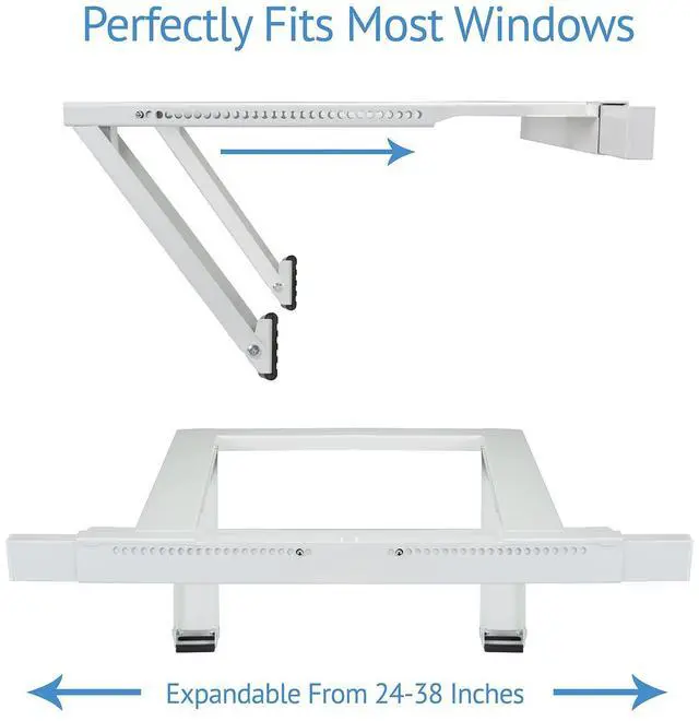 Alt view image 7 of 13 - Ivation Window Air Conditioner Mounting Support Bracket – Easy To Install Universal AC Mount, No Tools Required – Heavy Duty Steel Construction Holds Up To 200 lbs – Fits Single Or Double Hung Windows