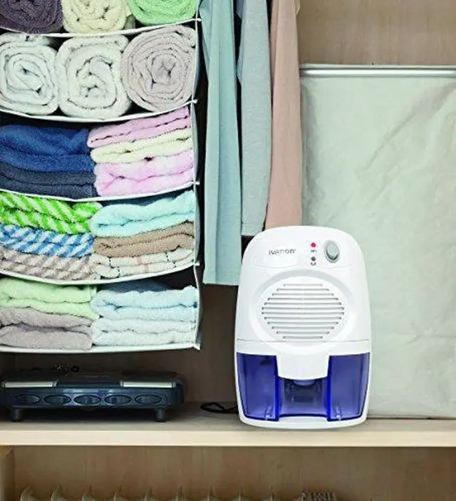 Alt view image 3 of 6 - Ivation IVADM10 Powerful Small-Size Thermo-Electric Dehumidifier - for Smaller Room, Cupboard, Basement, Attic, Stored Boat, RV, Antique Car