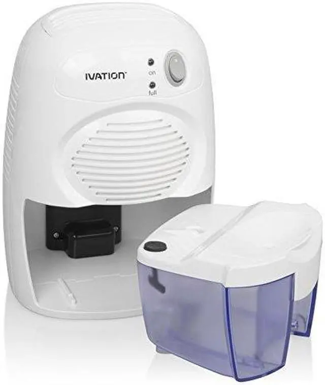 Alt view image 2 of 6 - Ivation IVADM10 Powerful Small-Size Thermo-Electric Dehumidifier - for Smaller Room, Cupboard, Basement, Attic, Stored Boat, RV, Antique Car