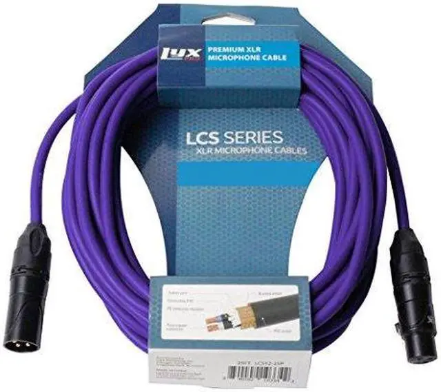 Alt view image 6 of 7 - LyxPro Balanced XLR Cable 50 ft Microphone Cable, Powered Speakers , Purple