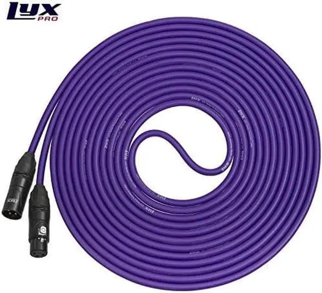 Alt view image 7 of 7 - LyxPro Balanced XLR Cable 25 ft Microphone Cable, Powered Speakers , Purple