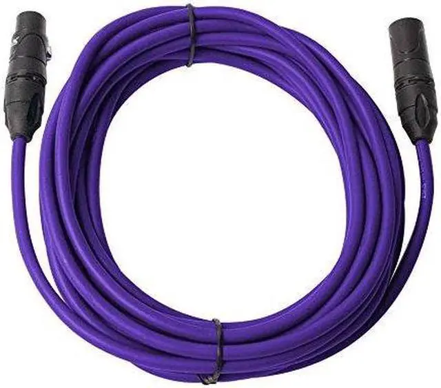 Alt view image 7 of 7 - LyxPro Balanced XLR Cable 50 ft Microphone Cable, Powered Speakers , Purple