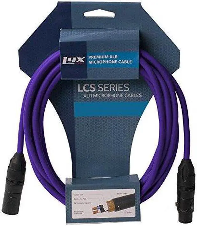 Main image of LyxPro Balanced XLR Cable 50 ft Microphone Cable, Powered Speakers , Purple