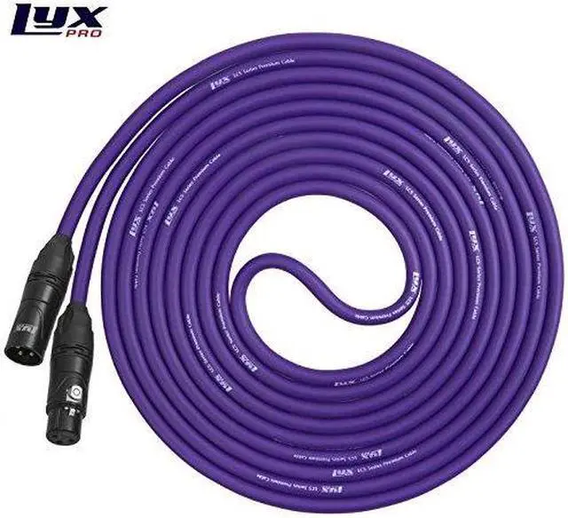 Main image of LyxPro Balanced XLR Cable 10 ft Microphone Cable, Powered Speakers , Purple