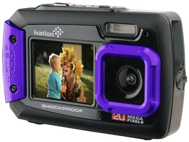 Main image of Ivation 20MP Underwater Shockproof Digital Camera, LCD Display (Purple)