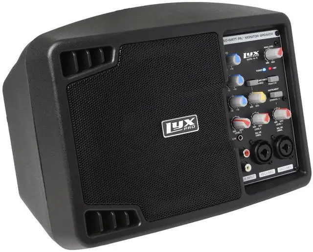 Alt view image 3 of 4 - LyxPro SPA5.5 Small PA Speaker System Compact Monitor Class-D Amp w/ Mixer & EQ