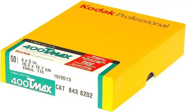 Alt view image 2 of 4 - Kodak TMY T-Max 400 B&W Negative Film - 4x5 (50shts) (USA)