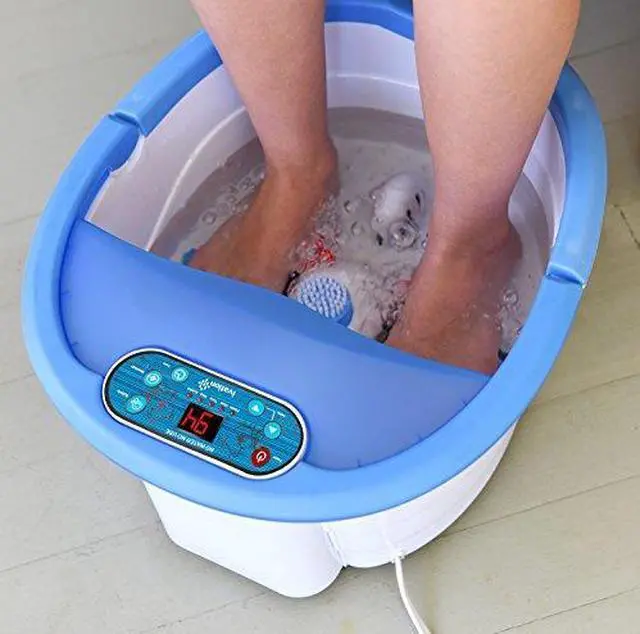Alt view image 5 of 14 - Ivation Multifunction Foot Spa – Heated Bath with Vibration, Rollers, Bubble Massage & Aromatherapy – Digital Temperature Control LED Display - Includes 3 Pedicure Attachments