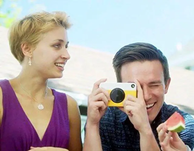 Alt view image 7 of 16 - Kodak Printomatic Instant Print Camera , Prints On ZINK 2x3" Sticky-Backed Paper - Grey