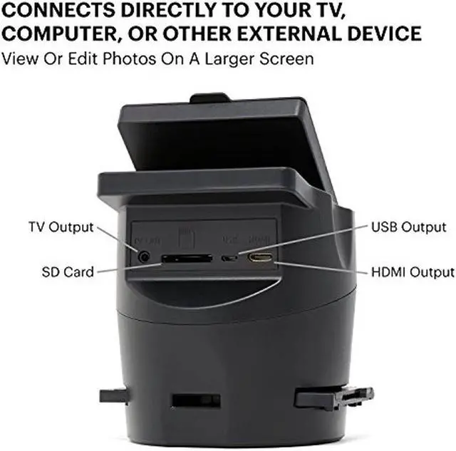 Alt view image 3 of 9 - KODAK SCANZA Digital Film & Slide Scanner ? Converts 35mm, 126, 110, Super 8 & 8mm Film Negatives & Slides to JPEG ? Includes Large Tilt-Up 3.5? LCD, Easy-Load Film Inserts, Adapters & More