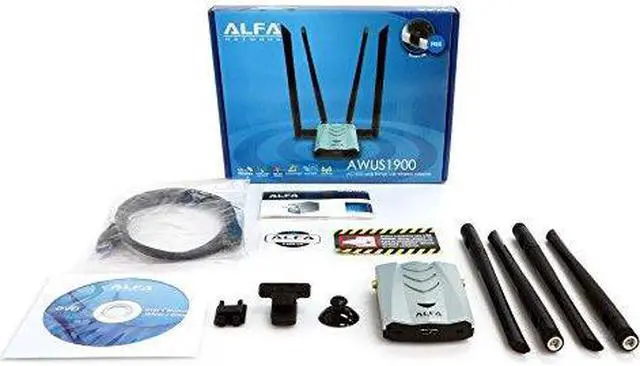 Alt view image 13 of 14 - Alfa AWUS1900 802.11ac Dual band 2.4/5 Ghz Wi-Fi USB Adapter AC1900 1900Mbps