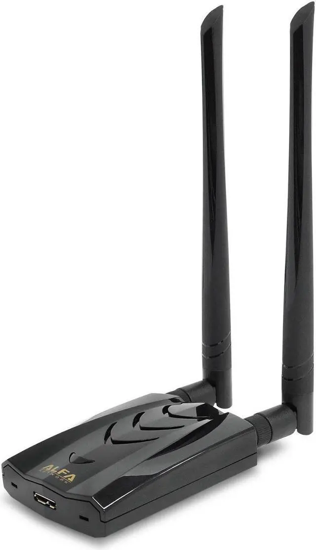 Main image of alfa longrange dualband ac1200 wireless usb 3.0 wifi adapter w/2x 5dbi external antennas  2.4ghz 300mbps/5ghz 867mbps  802.11ac & a, b, g, n