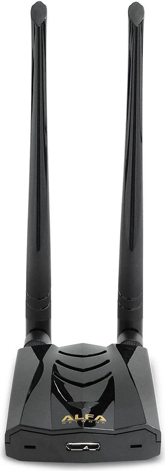 Alt view image 2 of 11 - alfa longrange dualband ac1200 wireless usb 3.0 wifi adapter w/2x 5dbi external antennas  2.4ghz 300mbps/5ghz 867mbps  802.11ac & a, b, g, n