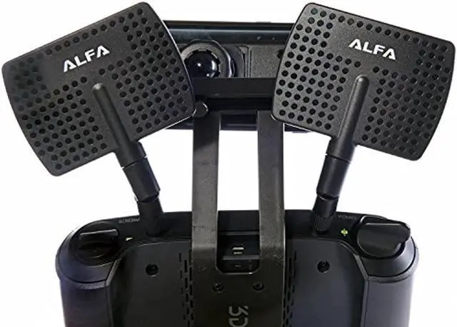 Alt view image 4 of 6 - alfa 2.4hgz wifi antenna  7dbi rpsma panel screwon swivel for netwrok adaptors  also works for 3dr solo drone, dji phantom 3 drone, yuneec typhoon h st16 controller, adds range