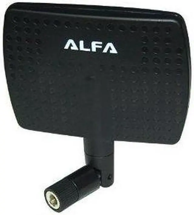 Main image of alfa 2.4hgz wifi antenna  7dbi rpsma panel screwon swivel for netwrok adaptors  also works for 3dr solo drone, dji phantom 3 drone, yuneec typhoon h st16 controller, adds range