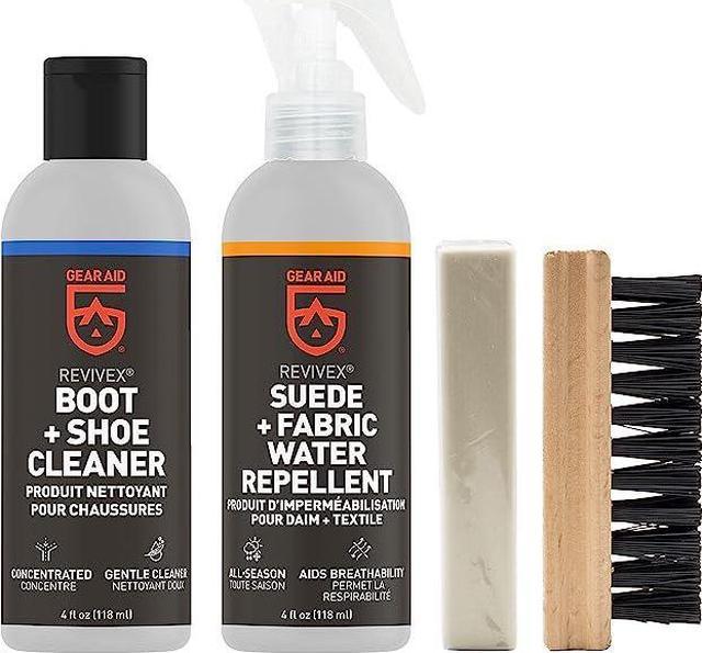 Water repellent: Gear Aid Revivex cleaner and wash-in repellent