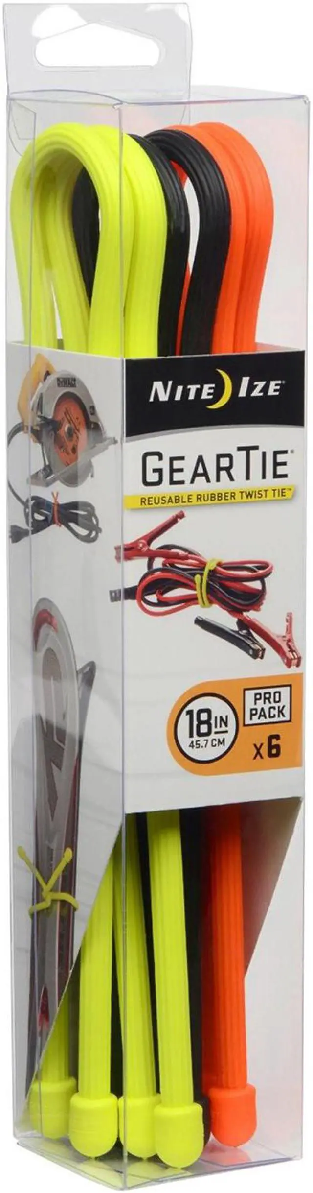 Alt view image 2 of 9 - Nite Ize Gear Tie ProPack 18" Assorted 6 Pack GTPP18-A1-R8