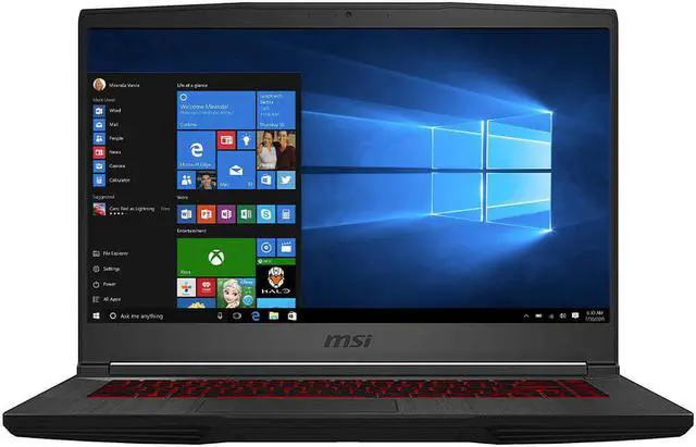 Alt view image 2 of 14 - MSI GF65 Thin 15.6" Gaming Laptop i7-10750H 8GB RAM 512GB SSD 120Hz GTX 1660 Ti 6GB - 10th Gen i7-10750H - NVIDIA GeForce GTX 1660 Ti - In-Plane Switching Technology - Up to 5.00 GHz Processor Sp