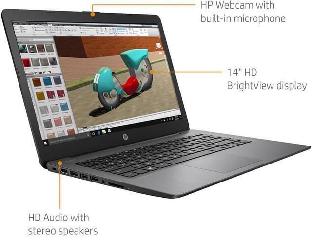 Alt view image 10 of 11 - HP Laptop Stream AMD A4-9120e 4GB Memory 64 GB eMMC SSD AMD Radeon R3 Series 14.0" Non-Touch Screen Windows 10 in S mode 14-ds0060nr