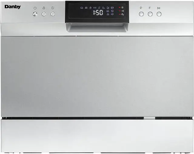 Alt view image 3 of 13 - Danby DDW631SDB 6 Place Setting Countertop Dishwasher in Silver