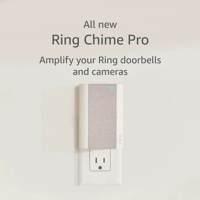 Alt view image 2 of 9 - Ring Chime Pro (2nd Generation) Wi-Fi Extender Compatible with all Ring devices - White