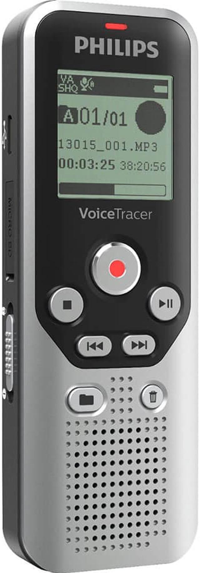 Alt view image 3 of 20 - Philips - VoiceTracer Digital Audio Recorder - Dark Silver & Black