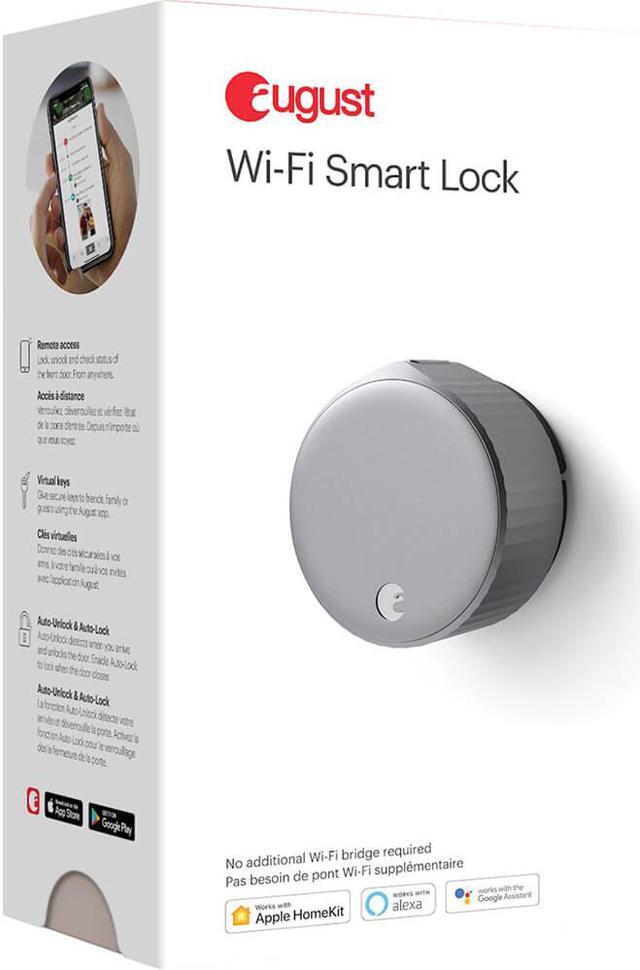 Alt view image 4 of 8 - August AUGSL05M01S0 Wi-Fi Smart Lock (4th Gen) - Silver