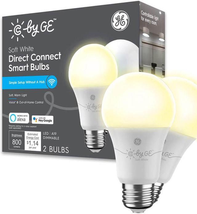 Main image of C by GE Soft White Direct Connect Smart Bulbs (2 LED A19 Light Bulbs)