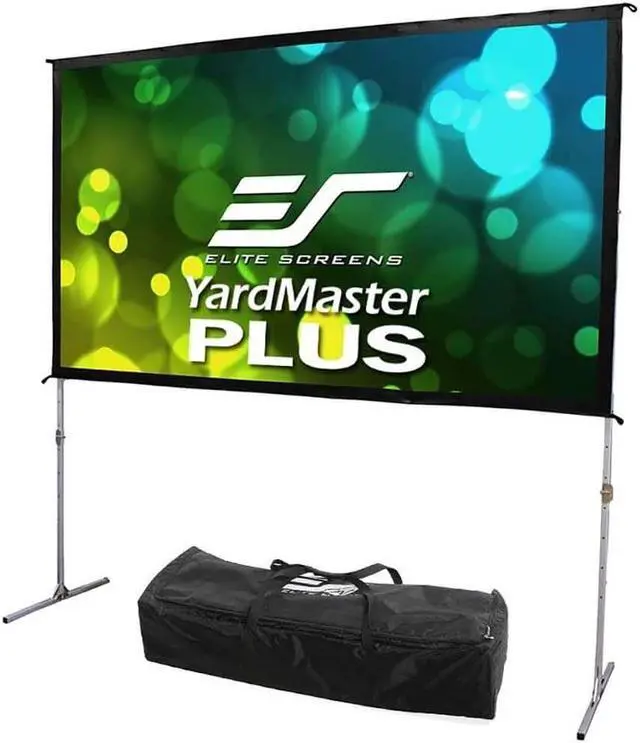 Alt view image 2 of 5 - Elite Screens Yard Master Plus OMS100H2PLUS Manual Projection Screen - 100" - 16:9 - Tripod