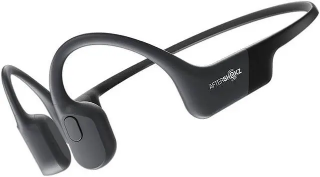 Alt view image 4 of 19 - Aftershokz Aeropex Open-Ear Wireless Headphones (Cosmic Black)