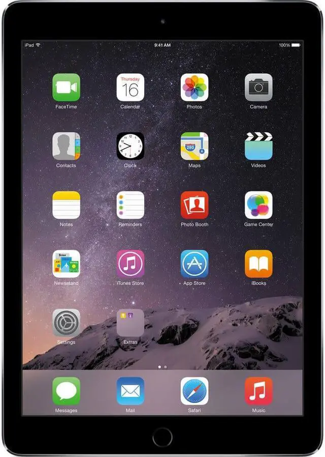 Alt view image 3 of 4 - Apple iPad Air 2 Wi-Fi + Cellular (Unlocked) 64GB - Space Gray MH2M2LL/A - Good