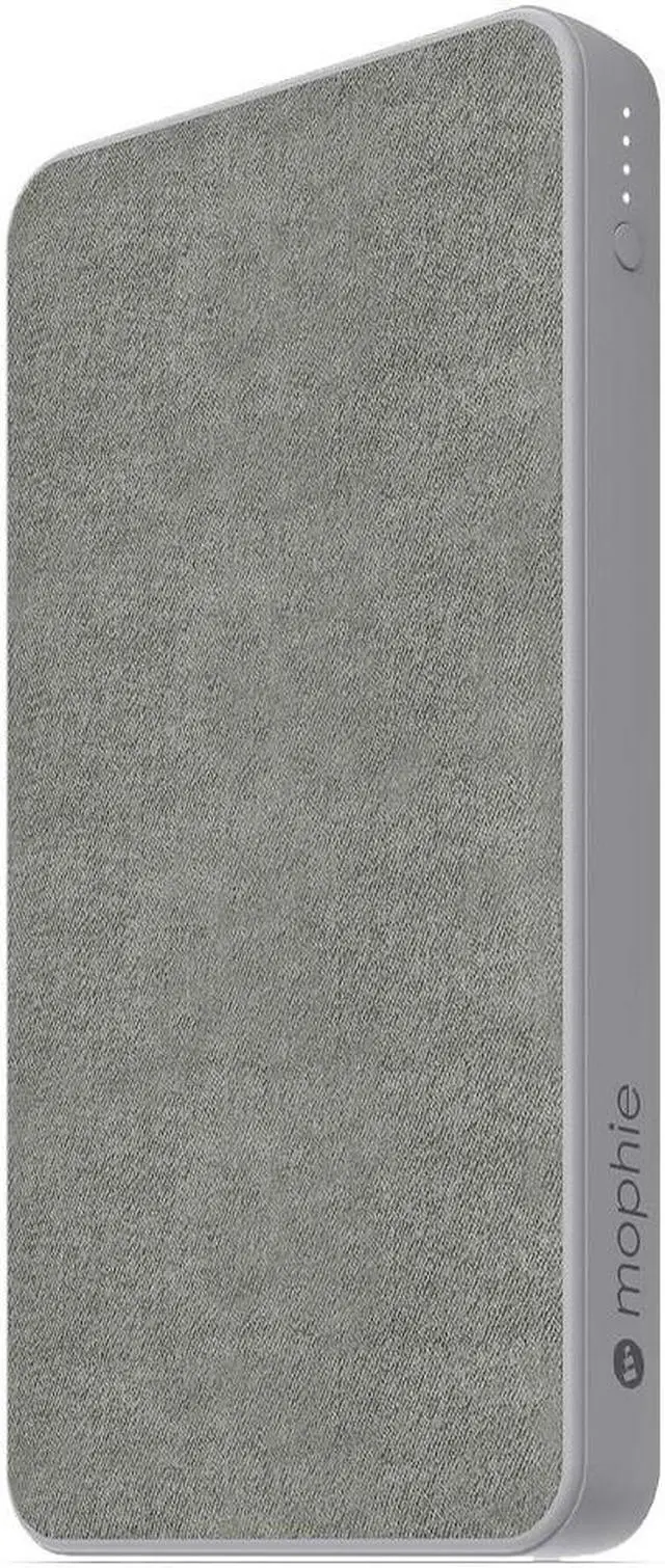 Alt view image 5 of 5 - Mophie Powerstation (Fabric) Space Gray 10000 mAh Universal Portable Battery with a USB-C and USB-A Port for Smartphones, Tablets, USB Devices 401102948