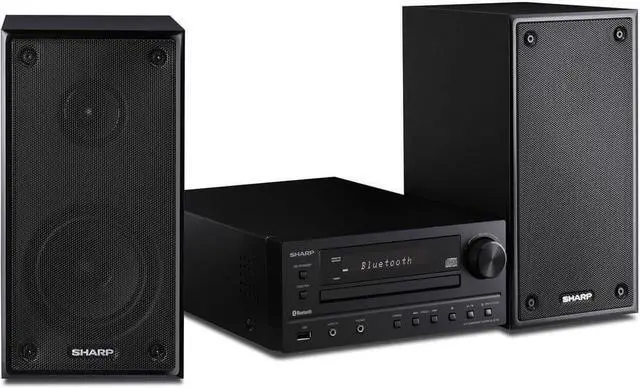 Alt view image 7 of 14 - Sharp XLHF102B HI Fi Component MicroSystem with Bluetooth