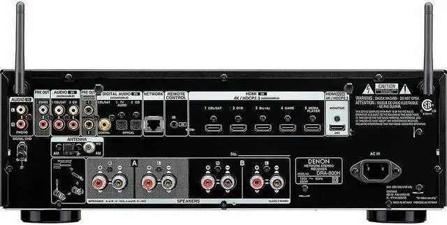 Alt view image 17 of 18 - Denon DRA-800H 2-Channel Stereo Network Receiver for Home Theater | Hi-Fi Amplification | Connects to All Audio Sources - Black
