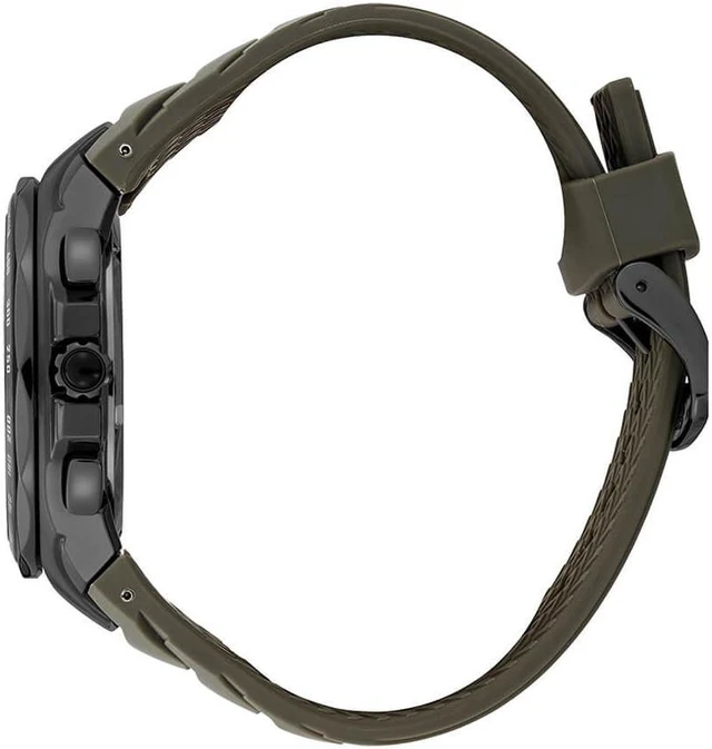 Alt view image 2 of 4 - Seiko SSC747 Mens Solar Chronograph Coutura Green Silicone Bracelet Watch 45.5mm