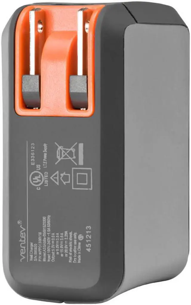 Alt view image 2 of 9 - Ventev Wallport pd1300 Wall Home Charger with USB Type C Port